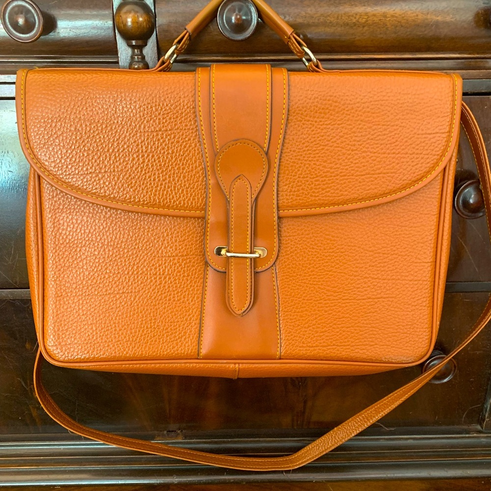 COPY - Dooney and Burke messenger bag/ crossbody/ laptop. Pebble leather.